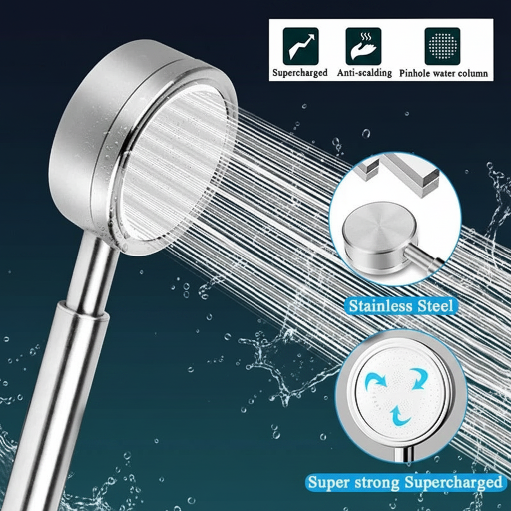 High-Pressure SUS 304 Stainless Steel Shower Head